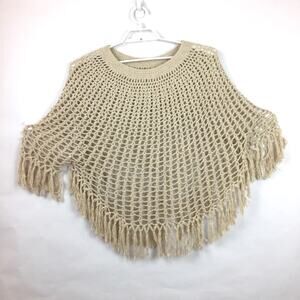 Boho Poncho with Sleeves Handcrafted Artisan Made